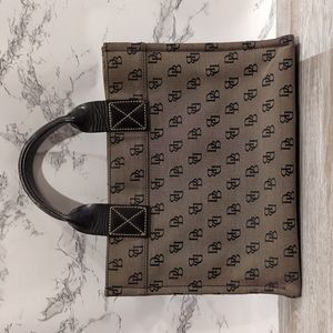 Dooney & Burke Black & Grey Signature Canvas Logo Purse